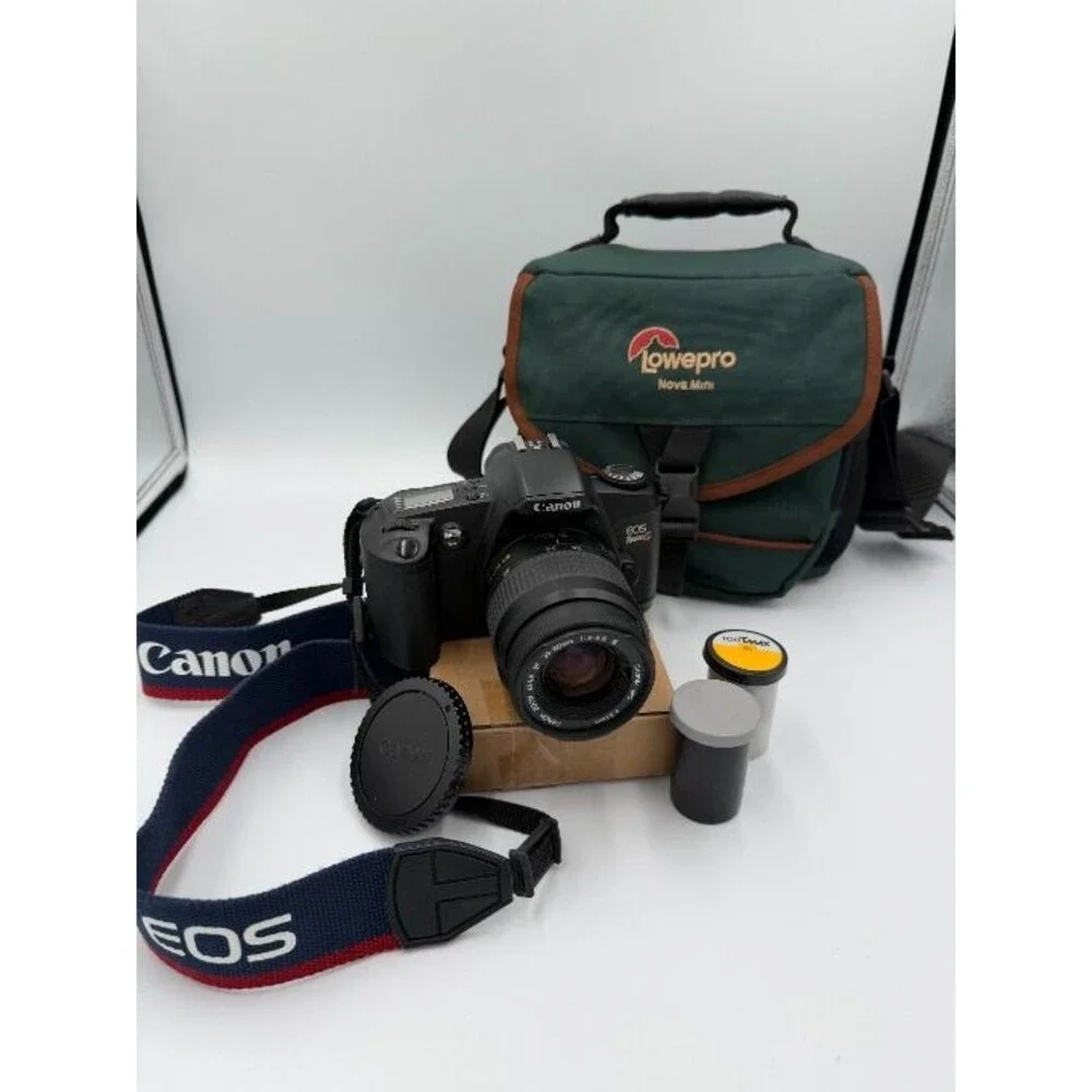 Canon EOS G 35mm SLR Film Camera #1456 with 35-80mm III zoom lens tested Vintage